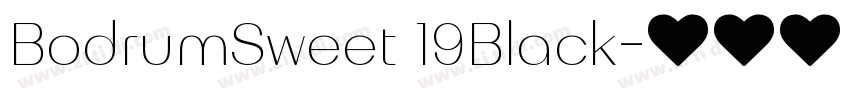 BodrumSweet 19Black字体转换